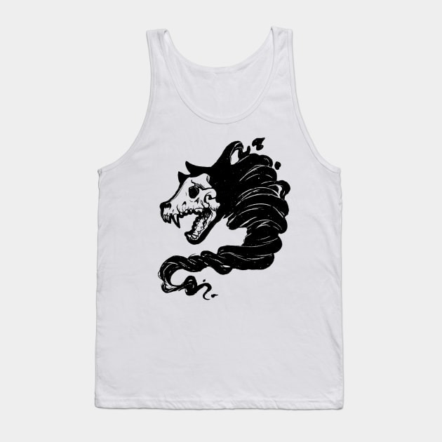 Wolf Skull Tank Top by Anrego